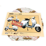 Póster VESPA TECNICA 125 VNB5 1965 medidas 32 cm X 48 cm efecto vintage (ERROR DE IMPRESIÓN)