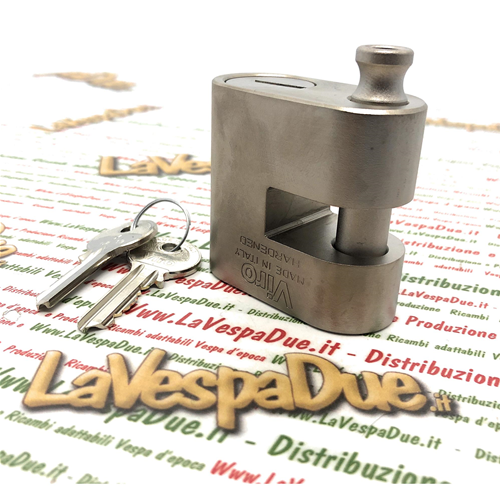 Lucchetto ANTIFURTO VESPA VIRO THOR PER CATENA APE LAMBRETTA PIAGGIO CIAO SI BRAVO BOXER