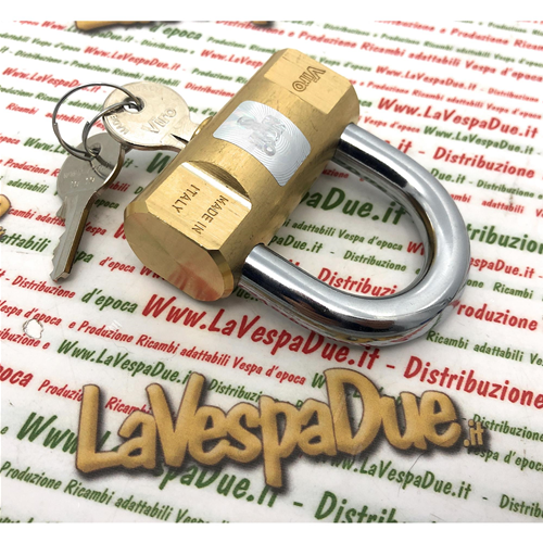 Lucchetto 70 mm cilindrico VIRO ANTIFURTO VESPA per catena APE LAMBRETTA PIAGGIO CIAO SI BRAVO BOXER