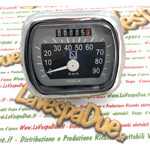 LVDUE Kilometerzähler Grau 90 km/h Skala VESPA 125 VM VN 150 VL niedriger Straußenscheinwerfer