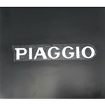 Plaque autocollante blanche Piaggio pour nez de calandre VESPA PX 125 150 200 1997 2000 sur base transparente