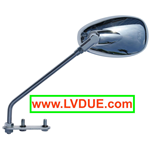 ESPEJO RETROVISOR EN FORMA DE GOTA CROMADO DERECHO IZQUIERDO PARA VESPA TUTTE DE LOS AÑOS 60/70 CON SOPORTE