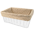 Funda cesta rectangular 44x33x19 neutro/flores 50 125 150 160 180 200