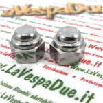 Juego de 2 tuercas pulidas para fijación de buje trasero LAMBRETTA 150
