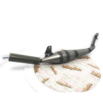 Marmitta espansione SIMONINI silenziatore in CARBONIO attacco Ø 22 mm per Piaggio SI GRILLO