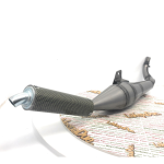 Silenciador de expansión SIMONINI Silenciador de CARBONO Ø 22 mm conexión Piaggio CIAO BRAVO BOXER