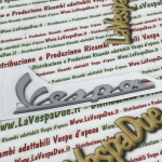 Adhesivo de resina cromada para placa frontal de Vespa PX 125 150 a partir de 2011 ro 656219 577082 longitud 98 mm