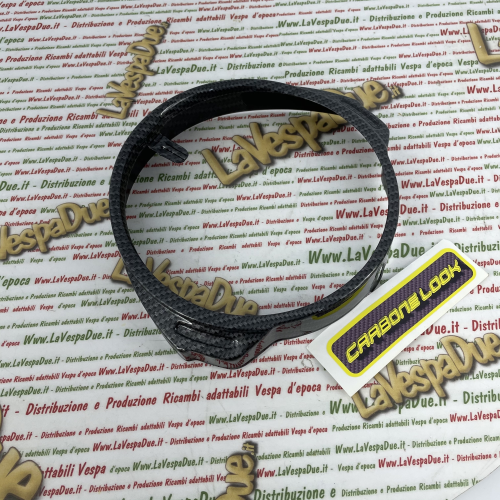 Cadre de phare en carbone Look pour Vespa PX PE 125 150 200 première série avec clé sur le guidon
