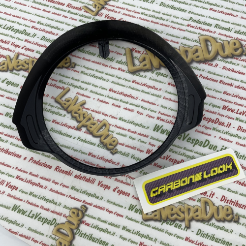 Cadre de phare en carbone Look pour Vespa PX PE 125 150 200 première série avec clé sur le guidon