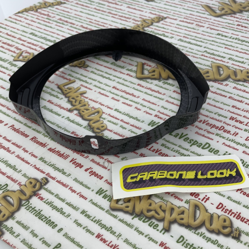 Cadre de phare en carbone Look pour Vespa PX PE 125 150 200 première série avec clé sur le guidon