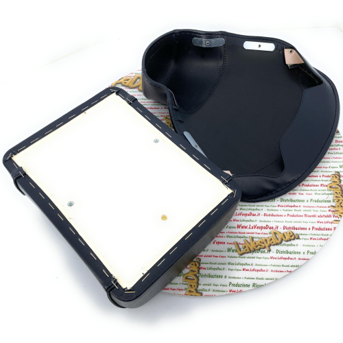 KIT Oberer Sattel und Kissen dunkelschwarz für VESPA 125 150 von 1959 VNA VNB VBB VBA GT GTR PX PE SPRINT - italienisches Produkt