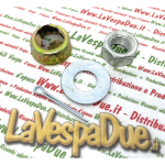 Kit dado rondella cappellotto e coppiglia tamburo posteriore VESPA PK PX PE COSA T5 50 80 125 150 200 r.o. 194424 563728 194423 012789