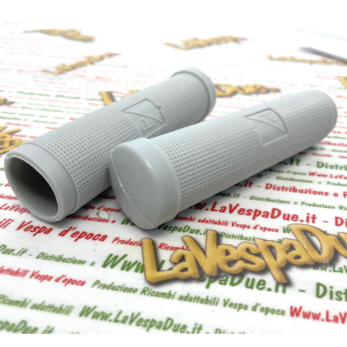 Coppia manopole grigie VESPA 125 V1T V15T V30T A V33T VM1T VM2T VN1T VN2T VU1T U APE 125 A 150 B AB r.o. 012153