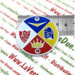 Emblème bouclier logo Vintage CAVALLI diam. 50 mm en aluminium à appliquer sur VESPA et accessoires