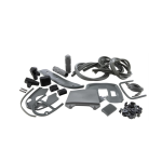 Serie kit parti in gomma grigie restauro LAMBRETTA 125 150 LI SPECIAL SX 175 TV 3° 200 TV SX innocenti CASA LAMBRETTA 49 pz