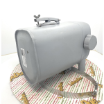 Serbatoio miscela benzina per APE A 125 dal modello A1T al modello A15T  del 1947 al 1952 completo di fascetta metallica filtro aria con tappo e tappo benzina prodotto italiano artigianale