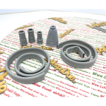 Kit cappuccio passacavi guaine esterne protezione cavi esterni VESPA 125 U VU1T VM2T VN2T FARO BASSO QUALITÀ ITALIANA gommini manubrio tunnel centrale