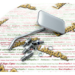 Specchio rettangolare retrovisore destro cromato per VESPA e  MOTO Varie