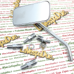 Specchio retrovisore rettangolare sinistro cromato per VESPA e Moto