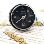 Contachilometri Cromato LVDUE per VESPA 50 125 PK S SS scala 120 Km/h con guarnizione r.o. 179151 178864 196894 196895 196905 197019