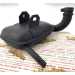 Marmitta per VESPA P PX PE 80 125 150 ARCOBALENO con terminale schiacciato r.o. 419167 417806