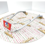 Parachoques perimetral cromado con inserciones rojas para guardabarros VESPA 160 GS 180 SS APE 150 GL