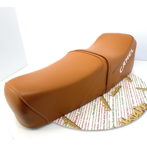 Sella sport di colore marrone cuoio per VESPA 50 90 125 N L R SPECIAL ET3  