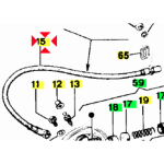 Vorderer Bremsschlauch APE 220 420 AUTO P2 P3 VESPA AUTO ACMA MAX DIESEL ro 127926 246635 226707