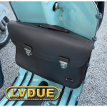 Bolsa de baúl trasera con escudo frontal marrón para VESPA 125 150 SUPER SPRINT VELOCE GT GTR GL con correa de hombro PRODUCTO ARTESANAL ITALIANO