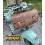 Leather front shield top case bag for VESPA 98 V1 V33 VL VN VM VB 125 150 FARO BASSO with shoulder strap ITALIAN ARTISAN PRODUCT