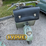 Black front shield top case bag for VESPA 98 V1 V33 VL VN VM VB 125 150 FARO BASSO FROM 1946 TO 1958 with shoulder strap ITALIAN ARTISAN PRODUCT