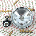 SIEM Ø 130 mm Frontscheinwerfer-Optikgruppe für VESPA 125 TS GTR 150 SPRINT VELOCE 180 200 RALLY komplett mit Ringmutter und Lampenfassung ro 113890