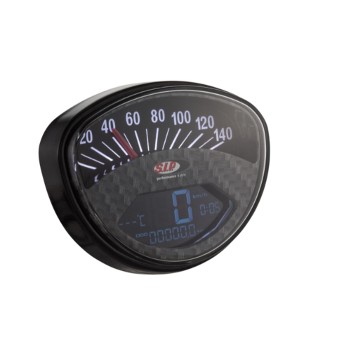 Compte-tours compteur de vitesse SIP 50000640 2.0 VESPA 50 90 125 150 200 SS ET3 GTR TS SUPER SPRINT VELOCE RALLY effet carbone 140 km/h 14000 tr/min