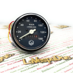 Velocímetro cromado escala 140 Km/h LVDUE para VESPA 50 125 PK S SS con junta ro 179151 178864 196894 196895 196905 197019