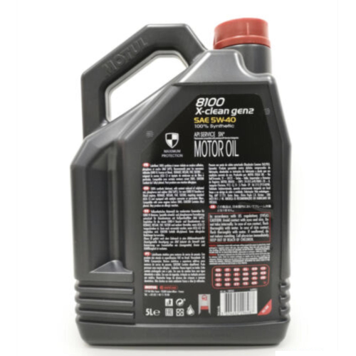 Olio motore MOTUL 8100 X-CLEAN GEN2 5W40 5 Litri 100% sintetico FIAT ABARTH  MULIAIR