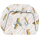 Cavalletto verniciato per VESPA 50 90 N L R SPECIAL ELESTART 125 ET3 PRIMAVERA con terminali di rinforzo diametro 20 mm completo di staffe e molla r.o. 135384