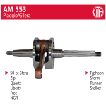 Albero Motore UTM TORTOSA per PIAGGIO GILERA 50 SFERA ZIP TYPHOON QUARTZ LIBERTY FREE NGR STORM RUNNER STALKER