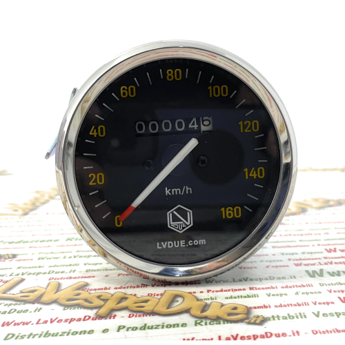 Échelle de compteur de vitesse chromée 160 km/h LVDUE VESPA PX PE première série 80 125 150 200 clé sur guidon P150 SP 200 E ro 190523