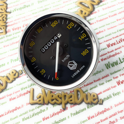 Échelle de compteur de vitesse chromée 160 km/h LVDUE VESPA PX PE première série 80 125 150 200 clé sur guidon P150 SP 200 E ro 190523