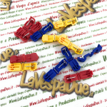 Set of 12 guillotine current-tapping quick connectors for cables up to 2.5 mm for VESPA APE LAMBRETTA PIAGGIO electrical systems