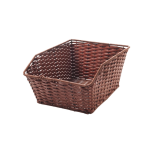 Rectangular PVC wicker effect trunk basket luggage rack front rear trunk VESPA LAMBRETTA APE CIAO BOXER BRAVO SI brown color