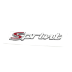 Adesivo scritta targhetta scudo SPRINT piccola pour VESPA SPRINT ro 1B001263 longueur 60 mm