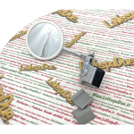 Specchio sinistro allo scudo ULMA STYLE VESPA APE E LAMBRETTA rotondo Ø 100 mm acciaio inossidabile e alluminio lucidato