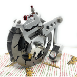 Mozzo anteriore Freno a disco ruota per Lambretta 125 150 LI 2° 175 TV 2° Anti Affondo radiale fresato a CNC per freno a disco Forklinks