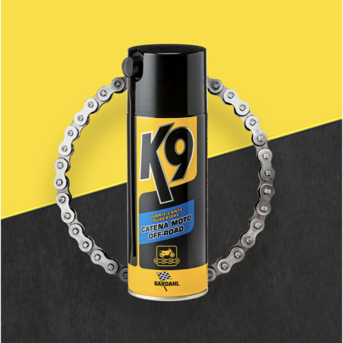 BARDAHL K9 Spray OFF-ROAD-MOTORRADKETTEN-Schmiermittel zum Schutz und Schmieren aller Arten von Ketten 400 ml Packung VESPA APE LAMBRETTA FIAT ALFA ROMEO LANCIA