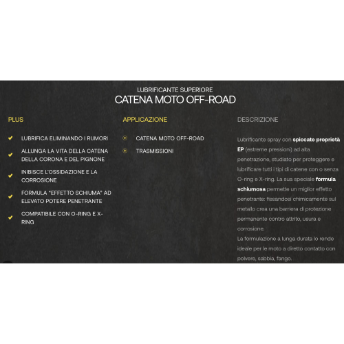 BARDAHL K9 Spray OFF-ROAD-MOTORRADKETTEN-Schmiermittel zum Schutz und Schmieren aller Arten von Ketten 400 ml Packung VESPA APE LAMBRETTA FIAT ALFA ROMEO LANCIA