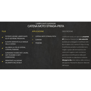 BARDAHL K9 Spray MOTORCYCLE CHAIN Lubricant ROAD-TRACK designed to protect and lubricate all types of chains 400 ml pack VESPA APE LAMBRETTA FIAT ALFA ROMEO LANCIA