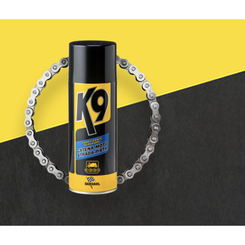 Spray lubrifiant BARDAHL K9 ROAD-TRACK CHAINE MOTO conçu pour protéger et  lubrifier tous types de