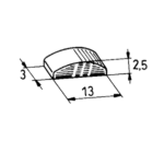 Chiavetta chiavella volano 3 x 2,5 x 13 mm VESPA 50 125 150 160 180 200 applicazioni varie r.o. PEUGEOT 711556 HONDA 90.741.035 