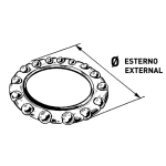 Bearing cage for steering cup series for PIAGGIO 50 SI ZIP BRAVO FREE with 15 balls 3/16 x  45 mm ro 122644